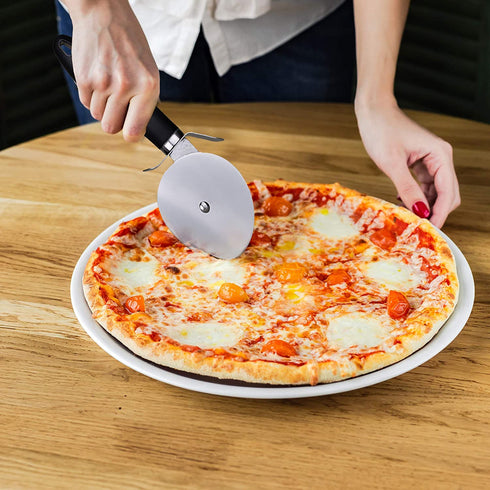 Pizza Cutter Quality Stainless Steel Pizza Cutter Wheel, Pizza Wheel, Super Sharp Pizza Slicer with Non Slip Handle, Easy to Clean Dishwasher Safe Heavy Duty Smooth Rotating - Top Rated