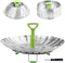 Steamer Basket Stainless Steel Vegetable Steamer Basket Folding Steamer Insert for Veggie Fish Seafood Cooking, Expandable to Fit Various Size Pot (7.1" to 11")