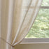 Valea Home Linen Curtains Panel 72 inch Long Light Filtering Rod Pocket Crude Drapes for Bedroom Living Room Farmhouse Long Window Curtains, Natural, 1 Panel
