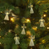 Sea Team Mini Sized Clear Glass Angel Ornaments for Christmas Tree Decorations, 60mm/2.36-inch, Set of 12 (Gold)