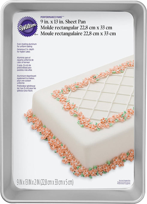 Wilton Performance Aluminum Pans 9 x 13-Inch Quarter Sheet Cake Baking Pan