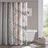 Madison Park Lola 100% Cotton Shower Curtain, Casual Large Floral Design, Modern Bathroom Decor, Machine Washable, Fabric Privacy Screen 72x72", Blush