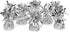 SRENTA 5.5" Silver Metallic Wrapped Balloon Weights for Birthday Party Decoration, Pack of 12