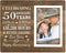 50th Wedding Anniversary Picture Frame - 50th Anniversary Couple, Husband, Wife, Golden Anniversary 50 Year Gifts, 4 x 6 Inch Photo