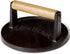 Jim Beam JB0158 Black Cast Iron Burger Press - 7'' Heavy Duty Burger Press with Solid Wood Handle