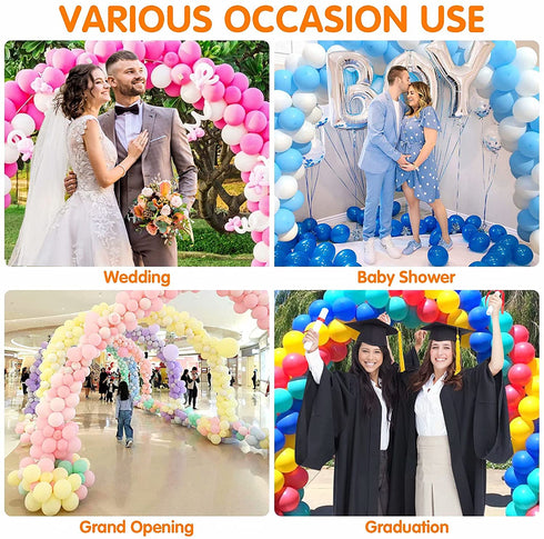 Balloon Arch Kit with Base Adjustable Balloon Arch Stand Kit for Outdoors, 60Pcs Balloon Clips, Pump, 9Ft Tall Balloon Arch Holder for Birthday Wedding Baby Shower Party Decorations
