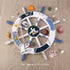 WINOMO 18-Inch Wheel Wall Decor Nautical Decor Nautical Boat Steering Wheel