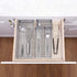 Kitchen Drawer Organizer, 4 Separate Compartments Mesh Silverware Organizer, Utensil Storage Organizer Flatware Silverware Tray with Anti-Slip Mats