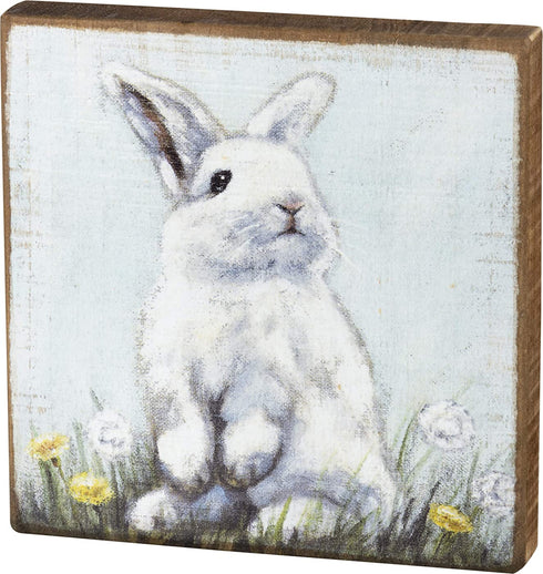 Primitives by Kathy Wood Home D©cor Sign, 6" x 6" x 1", Bunny