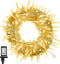 Twinkle Star 300 LED Christmas Fairy String Lights, 8 Lighting Modes 98.5ft Plug in String Waterproof Mini Lights for Outdoor Indoor Holiday Christmas Wedding Party Bedroom Decorations, Warm White