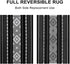 Boho Kitchen Runner Rug Black/White 2x4 ft,LEEVAN Reversible Diamond Indoor Floor Rugs Machine Washable Woven Modern Farmhouse Geometric Tribal Throw Carpet for Bedroom/Laundry/Bathroom/Entryway