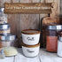 Farmhouse Salt and Pepper Bowls, DAYYET 10 oz Salt Cellar with Lid, Stacked Ceramic Salt Pepper Container with Wooden Lid, Salt Box for Countertop, Modern Farmhouse Kitchen Decor, Set of 2, White