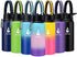 Farsea Insulated Water Bottle with Straw Lid & Spout Lid & Paracord Handle, Stainless Steel Water Bottle Wide Mouth, Double Wall Sweat-Proof BPA-Free, 32 oz, Gradient Mint + Pink + Purple