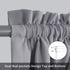 Blackout Door Curtain, Elegance French Door Curtains for Privacy, Thermal Insulated Door Curtain Panels, Room Darkening Door Window Curtain (50" x 72" 2pcs: Grey)
