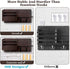 ISM Designs Key Hangers for Wall Decor - Mail and Holder with Shelf Organizer Hooks, Rustic Brown, 16 Inch x 8