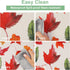 Thanksgiving Tablecloth, Autumn Maple Leaf Table Cloth, Fall Harvest Leaves Tablecloths, Waterproof Spillproof Table Cover for Dinner Kitchen Party Holiday Decoration, Rectangle 60 x 84 Inch