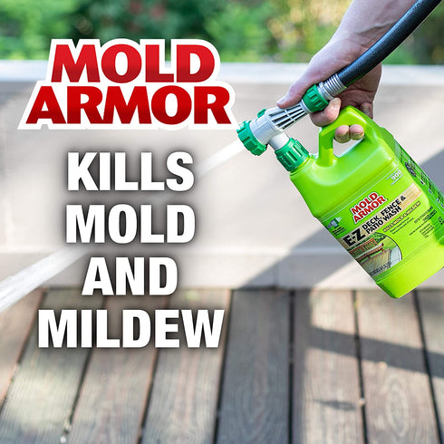 Mold Armor FG51264 E-Z Deck, Fence and Patio Wash with Hose-End Adaptor, Sprayer, Plain, 64 Ounces