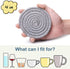 Coasters for Drinks, Braided Absorbent Coasters with Holder (6-Piece Set) for Home and Kitchen-Light (Set 2)