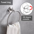 Brushed Nickel Toilet Paper Holder, Towel Ring Set 2 Pieces Hand Towel Holder for Bathroom Hardware Accessories Set SUS304 Stainless Steel Sturdy Wall Mount Bathroom Holder