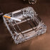 UMEIED Heavy Glass Ashtray, 2 Pack, Square Cigar Ashtray for Home Decor