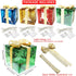 4 Christmas Lighted Gift Boxes and 80 LED Light Decorations, Xmas Tree Reindeer Lit Present Box with Glitter Bows for Indoor Home Party Decor