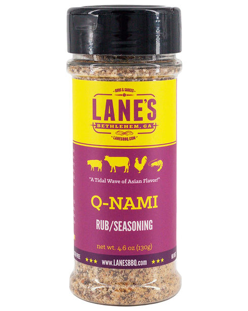 Lane's BBQ Q-NAMI Rub Seasoning | Asian Flavor | Gluten Free | No MSG or Preservatives (4oz)