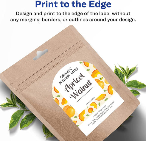 Avery Arched Labels with Sure Feed for Laser Printers, Water Resistant, 3" x 2.25", 90 Labels (22809)