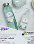 Avery Arched Labels with Sure Feed for Laser Printers, Water Resistant, 3" x 2.25", 90 Labels (22809)