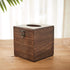 SINOBEST Wood Tissue Box Cover Decorative Square Facial Tissue Holder Napkin Dispenser for Bathroom and Home Decoration