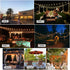 Outdoor String Lights 29ft G40 Patio Lights String with 16 Shatterproof Globe LED Bulb,Waterproof Connectable Hanging Lights for Porch Balcony Bistro,2700K Warm Glow Cafe Lights with E12 Socket