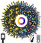 COLCOW 300 LED Color Changing Christmas String Lights Indoor Outdoor, 108ft Warm White Mixed Multicolor 11 Modes Fairy Lights, Connectable Waterproof Christmas Tree Lights with Timer Remote