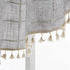 YoKii Boho Tassel Valances for Windows Modern Farmhouse Cotton Linen Valance Kitchen Curtains Topper Country Gingham Window Treatments Tier Curtain for Bathroom Bedroom Decors (W52 x L18, Gray)