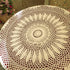 Damanni Cotton Handmade Crochet Lace Tablecloth Doilies Doily,Round,Beige,39 Inch