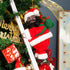 Santa Claus Climbing Ladder, Electric Christmas Climber Santa Plush Doll Toy Gift Decorations, Creative Christmas Tree Ornament Decors (Style B)