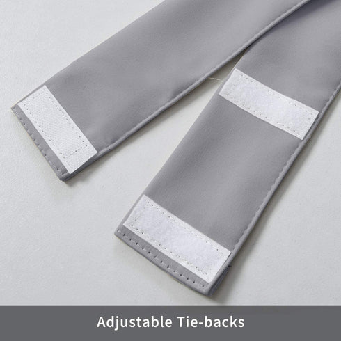 Blackout Door Curtain, Elegance French Door Curtains for Privacy, Thermal Insulated Door Curtain Panels, Room Darkening Door Window Curtain (50" x 72" 2pcs: Grey)