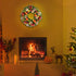 Lulu Home Christmas Front Door Wreath, 15.7" Pre-lit Wreath with Christmas Balls and Pine Cone, Battery Operated 40 LED Light Up Xmas Wreath Decorative Hanging Ornament
