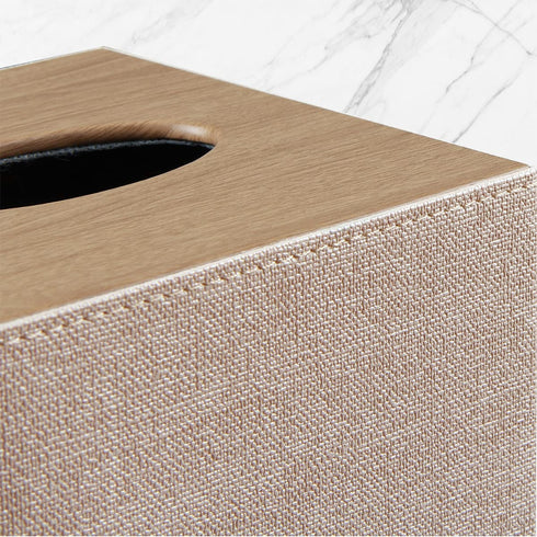 Tissue Box Cover Square, Upgrade 99% Compatible Large Size, Modern Tissue Box Holder for Napkin Facial Paper, Leather Dryer Sheet Dispenser Organizer for Bathroom Vanity Countertop, Night Stand
