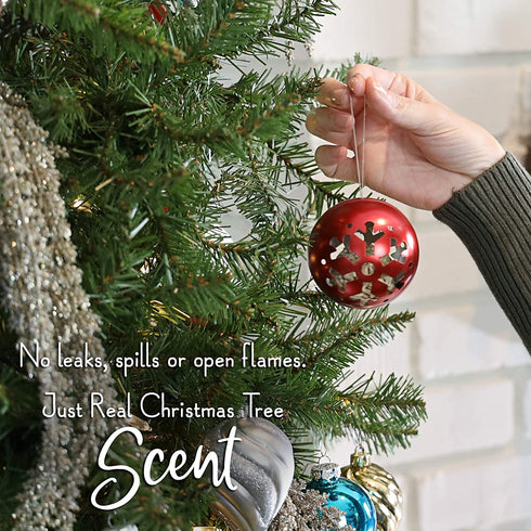 Scentsicles Decorative Christmas Ornament for Christmas Tree Air Freshener with Natural Holiday Scented Paper (O Christmas Tree Holiday Fragrance)