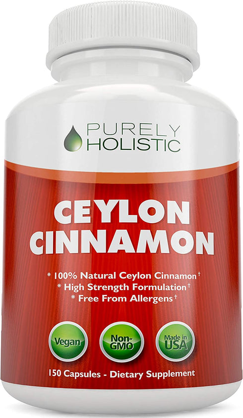 Ceylon Cinnamon Capsules 1500mg ? 150 Cinnamon Capsules Vegetarian & Vegan - 75 Day Supply (25% More) ? True Sri Lanka Ceylon Cinnamon Supplement