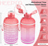 KEEPTO 1 Gallon Water Bottle with Straw-Motivational Water Jug with Time Marker