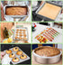 P&P CHEF Stainless Steel Small Baking Pan Set, 6-Piece Kitchen Bakeware Sets, Includes Oven Pan with Rack, Square/Round Cake Pan, Loaf & Muffin Pan, Easy Clean & Heavy Duty