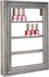 MyGift Vintage Gray Wood Hanging Nail Polish Rack Wall Mount Organizer, 4 Tier Makeup Bottle Holder or Essential Oil Display