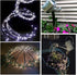 ZNYCYE 2 Pcs Waterfall Lights,10 Strand 220 LED Firefly Bunch Lights Battery Operated Fairy String Lights with Remote Timer for Outdoor&Indoor Garden Party Holiday Decor(Cool White)