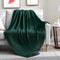 Walensee Throw Blanket for Couch, 50 x 60 Forest Green, Acrylic Knit Woven Summer Blanket, Lightweight Decorative Soft Nap Throw with Tassel for Chair Bed Sofa Travel Picnic, Suitable for All Seasons