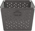 Spectrum Diversified Macklin, Stamped Steel & Wire Basket for Closet & Cubby Storage Vintage-Inspired Design with Customizable Label Plate, Large, Gray