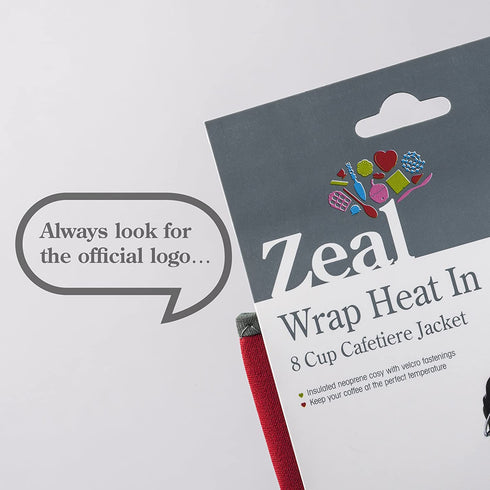 Zeal Wrap 8 Cup Neoprene Cover Cafetiere Cosy | Assorted Colours Bodum French Press Cozy | Keeps Your Coffee Warm for Longer