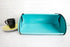 Home Basics Stainless Steel Bread Box with Roll Up Top Lid for Kitchen Counter Food Storage, Bread Bin Box Keeper Holder Also use Baked Goods, Loaf, Cookies & Buns (Turquoise)
