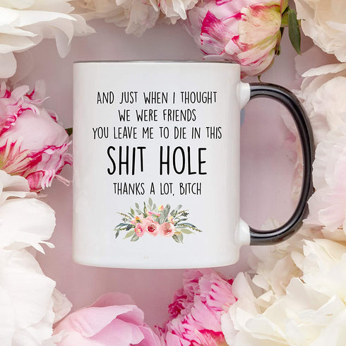 YouNique Designs Coworker Leaving Mug, 11 Ounces, Going Away Gift, Farewell Gifts for Coworker Leaving (Black Handle)