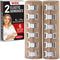 Premium Elastic Bandage Wrap - 2 Pack + 18 Extra Clips - Wide (6 inch) Compression Bandage - Stretches up to 15ft in Length