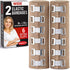 Premium Elastic Bandage Wrap - 2 Pack + 18 Extra Clips - Wide (6 inch) Compression Bandage - Stretches up to 15ft in Length